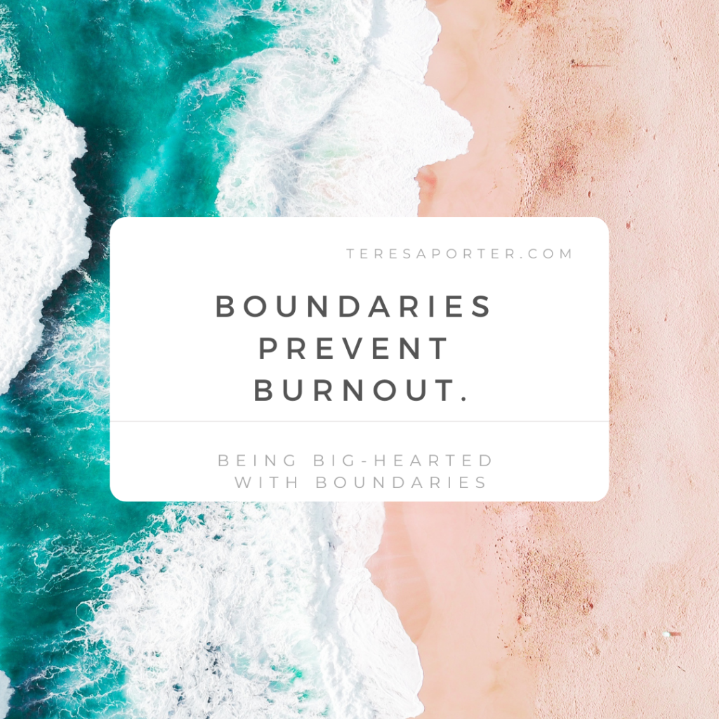 Boundaries Prevent Burnout beach graphic